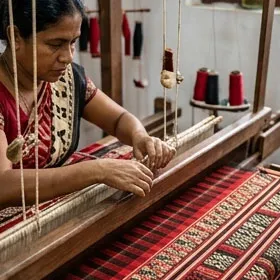 Handloom weaving